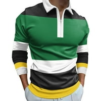 Muški geometrijski patchwork ispisana bluza jesenji poklopac ovratnik dugih rukava majica MENS Classic