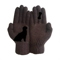 FABIURT Rukavice za žene i muškarce Ženske vunene rukavice Jesen i zimske vanjske topline kosti kosti
