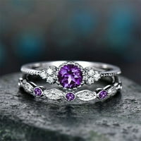 Ženski modni dijamantni prsten par nakit set 5-10