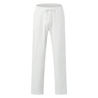 Teretne hlače muške casual čvrste pantske kratke pune dužine ravne pantne kratke džepove modne pantalone