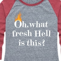 Instant poruka - vatra svježe pakao - Ženska raglan grafička majica