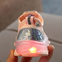 SDJMA Dječji dječji dječji djevojčici Leptir Crystal LED svjetlosni sport Pokreni tenisice cipele