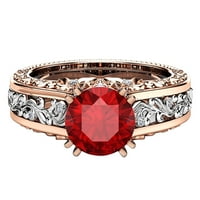 Amousa Ženska boja za odvajanje ružičastog zvona moda Luksuzni vjenčani angažman cvjetni prsten ženski