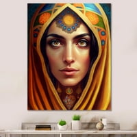 Art DesimanArt Portret perzijske ljepote viii Modni ženski zidni dekor. Široko u. Visok