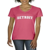 Arti - Ženska majica V-izrez kratki rukav, do žena Veličina 3XL - Detroit