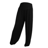 Huaai ženske elastične lagane ležerne pamučne meke joge sportske plesne harem hlače casual pantalone