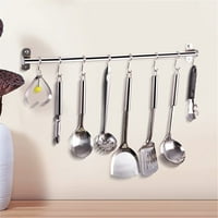 Kuhinjski pribor za posuđe, viseći štap od nehrđajućeg čelika sa pomičnim kukama nosač šipka za noževe, kašike, lonac, tan