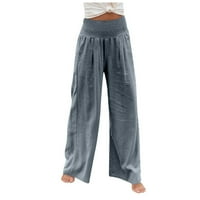 Homenesgenics ženske hlače za čišćenje ispod $ Ljetne ženske labave hlače za široke noge visoke struke