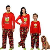 Grinch Božićni koji odgovara porodičnoj pidžami za žene muškarci Božićne prugaste jamstva Holiday PJS