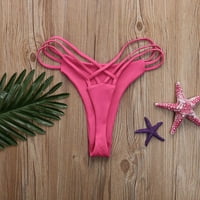 Ženske kratke hlače Žene plivaju na dnu Bikini Thong kupaći kostimi Kupari za kupaće kostimi s kupaćim kostimima TankInis set kratke hlače kupaće odijelo za žene dva poliesterska vruća ružičasta xl