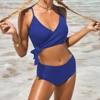 Sredstva za kupaće kostimi Ženski kupaći kostim bočni bočni čvrsti strik Bikini struk Split Mali kupaći kostimi Tankinis set
