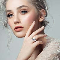 SKPBlutn prstenovi za žene djevojke dvostruko trend prelaska kristavo geometrijsko plavi nakit za dijamantne