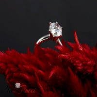 CT sjajan okrugli rez originalni kultivirani dijamant si1-si i--j 14k bijeli zlatni pasijans obećanje vjenčane izjave za angažman dizajnerske prstene veličine 9.5