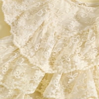 Dojenčad za bebe Cvjetni čipke Rompers Obucite novorođene djevojke Leteće rukave ruffle hem a-line haljina
