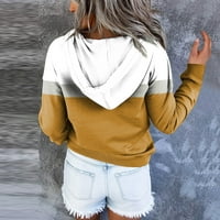 HHEI_K Essential Hoodie ženski povremeni modni dugih rukava na vrhu tiskane sa hoodie sa okruglim vratom