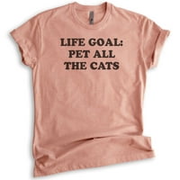 Životni gol ljubimac Sve majica mačke, unise ženska muška majica, majica mačke mame, mačka mačka, heather