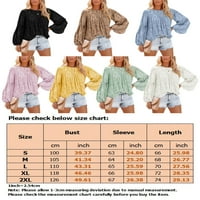 Grianlook Women Swing Floral Print Tunic Bluse Crew Crt Majica sa punim bojama Plaža Dugih rukava Šifon