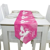 Popcreation ružičasti jednorođeni trkač stol trkač ružičaste kućne stol top ukras za zabavu