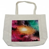 Zodijak torba, šarene astronomske slike spiralnih galaksijskih zvijezda Stardust i kosmos, ekološka