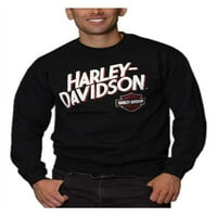 Harley-Davidson muške duboke pulover posade, crna, crna, Harley Davidson