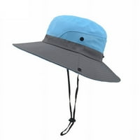 Jzenzero udoban preklopni šešir dvostrani dizajn s kaišem za žene na otvorenom sportove plave boje