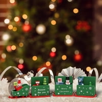 Božićni kreativni drveni ukrasi vlaka Dječji ukras za poklon Drveni željezni ukrasi