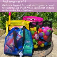 Šareno mrežasta torba za plažu, mreža za izvlačenje mreže pogodna za poklone, igračke, namirnice i rublje