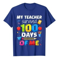 Feterrnal Happy 100. dan školskih dana školskog učitelja Studentski modni podudaranje kratkih majica