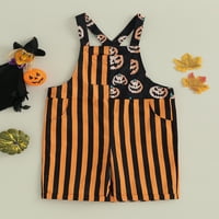 BABY BIB kombinezoni Halloween bundeve printom rubljenja bez rukava sa džepovima za novih novorođenčadi