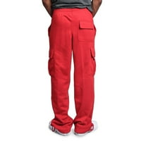 tklpehg hlače za muškarce udobne modne pune boje casual dugačke hlače nacrtavanje elastičnih pojačala