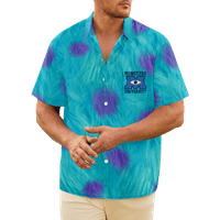 Muška havajska majica casual gumb dole niz kratkih rukava University Print Party M