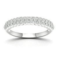 Za vas CTTW bijeli prirodni dijamant u 14K bijelim pozlaćenim ženskim vjenčanim prstenovima, prsten