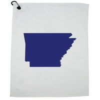 Arkansas Blue Demokratska - izborna silueta golf ručnik sa karabinom kopčom