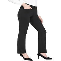 Calsunbaby Bootcut joga hlače za žene rastezljivi posao Poslovna baš haljina casual ravne noge pantalone