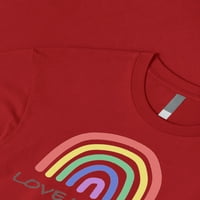 Ma Croi Unise Graphic Print LGBTQ + Pride Love Rainbow Eco Friendly Majica s kratkim rukavima