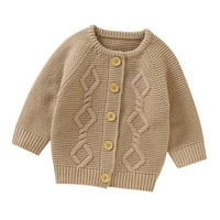 Aby Girl Boy Knit Cardigan džemper Topli pulover vrhove Toddlera Čvrsta gornja odjeća kaput odijelo