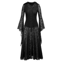 Ženske haljine Ljetni šišmir Black Gotic Retro midi zabava crna čipka za odmor ženska formalna haljina