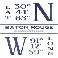 Baton Rouge, Louisiana, širina i dužina