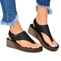 Ženske sandale za čišćenje ljetne šuplje Split-noe ženske periranje klin sandalama crne 7