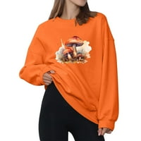 Ženski vrhovi ženske prevelike dukseve dukseve posade izrez pulover džempere casual comfy pada modne