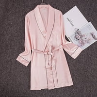 Dadaria pidžame za žene Žena Sling Silk Nightdress Nightcown Bathrobe Početna Nosite pidžamu Set Pink XL, žene