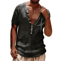 -Hirts muški ljetni modni casual pričvršćen 3D digitalni ispis majica kratkih rukava vrh