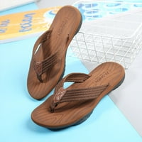 Ženske papuče Muške papuče Flip Flops Ljetna plaža Sandale Ravne cipele Brown