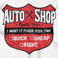 Auto shop smiješan mehaničar Fi it humor dugih rukava majica muškaraca žena Brisco brendovi 2x