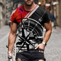 Muška majica Ležerne prilike, Ležerne prilike, okrugli vrat 3D digitalni ispis Pulover Fitness Sportske