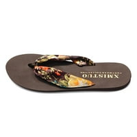Welliumiy Women Flip flops Letseless slajdovi cvjetni tisak Sandale cipele s bazenom Ljeto ugodno otvorena