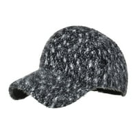 Fau Furry bejzbol kapa muškarca za žene podesive tople leopard tiskane flišene tate šeširi plišani zimski
