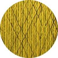 Ahgly Company u zatvorenom okruglom apstraktno žutim modernim prostirkama područja, 7 'krug