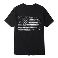 Muška majica Dan nezavisnosti Američka zastava Ispiši Ležerne prilike Soft Comfy sa rukom s kratkim