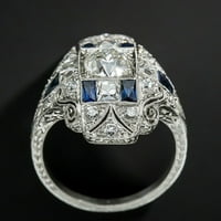 Kiplyki pretjerano svjetlo luksuzne dame Topaz Sapphire Ring